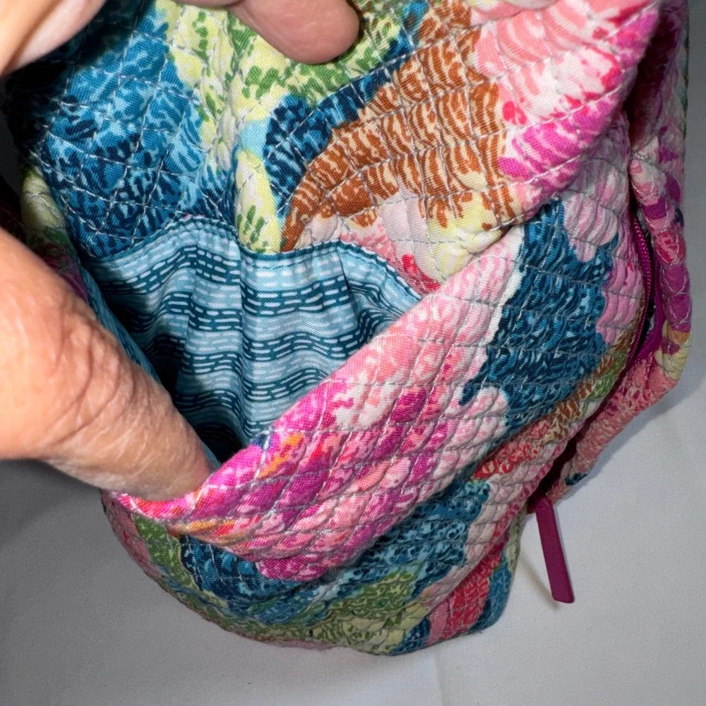 NWT Vera Bradley Hadley Tote Superbloom Floral Quilted Cotton Shoulder Bag $98